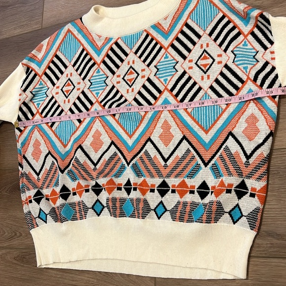 Geometric Southwestern Patterned Sweater Multicolor size XL Knit - Picture 6 of 9